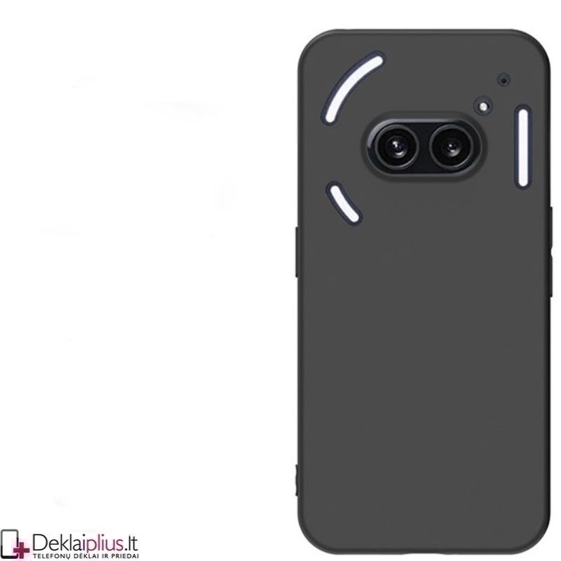 Silikoninis ploniausias dėklas su kameros apsauga - juodas (Nothing Phone 3A) Silikoninis ploniausias dėklas su kameros apsauga - juodas (Nothing Phone 3A)